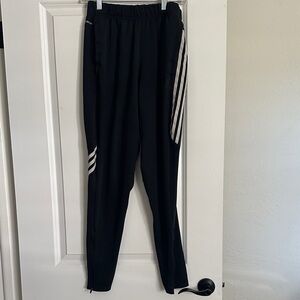 Adidas Black Joggers with White Accents